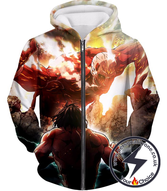 Attack on Titan Cool Captain Levi Action Still Zip Up Hoodie